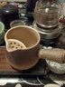 瓷牌茗茶具（cipaiming teaset）茶壶粗陶烧水壶户外酒精炉煮茶壶陶瓷围炉煮茶茶具套装 渐变条纹月芸侧把壶 实拍图