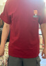 君茵重磅纯棉短袖t恤男2024夏季衣服男装新款学生印花美式复古宽松潮 酒红色【WUPP】 XL 实拍图