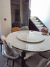 初屋 餐桌 实木岩板餐桌椅组合圆桌伸缩折叠现代简约餐厅饭桌餐桌餐椅 1.35米餐桌-12MM岩板备注-皮椅 一桌八椅【升级四轨】 实拍图