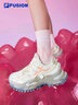 FILA FUSION斐乐潮牌女鞋BIANCO厚底潮鞋硬糖鞋跑步鞋 香草冰白/珍珠粉-VA 38 实拍图