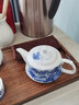 末都景德镇高档功夫茶壶陶瓷家用 中式手绘青花瓷山水普洱泡茶壶单壶 山水水平壶【220ML】 实拍图