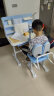 读书郎儿童学习书桌椅套装多功能可升降中小学生桌椅子写字桌家用课桌 大容量书桌+加高书架+移动追背蓝 实拍图