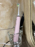 飞利浦(PHILIPS)电动牙刷钻石系列声波震动牙刷礼物送男友/女友(2只刷头+充电旅行盒、玻璃杯)粉钻HX9362/67 实拍图