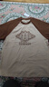 Gap男女装夏季撞色插肩袖logo圆领短袖T恤宽松上衣463174 卡其色 2XL (185/104A)亚洲尺码 实拍图