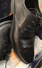 老人头（LAORENTOU）皮鞋男商务休闲鞋头层牛皮冬季透气耐磨防滑男鞋子 A30303 黑绒40 实拍图