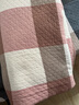 恒源祥 毛巾被 可水洗A类纯棉四层纱布夏凉薄被舒适透气被子夏季盖毯 复古大格(豆沙色) 200*230cm 实拍图