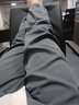 帛米图（BOMITU）冰丝裤子男夏季薄款休闲长裤潮流百搭男士工装宽松束脚速干九分裤 束脚深灰＋束脚深灰 XL 125-145斤 实拍图