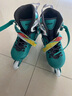 特步（XTEP）轮滑鞋儿童溜冰鞋男女童初学套装中小学滑轮滑冰旱冰鞋成人直排轮 罗马绿闪轮【头盔护具背包套装】 L （适合12-成人）鞋码36-41 实拍图