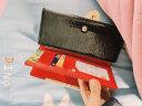 丝芙伦品牌2023新款韩版女士钱包女长款牛皮漆皮手机钱夹真皮多卡位钱包 黑配红 晒单实拍图