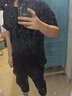 真维斯（Jeanswest）短袖t恤男ins潮牌2025春夏季男女宽松oversize半袖衣服美式高街男 黑色 纯色 2XL 实拍图