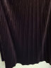 颜域时尚丝绒半身裙女冬装2021年新款气质通勤显瘦简约A字百褶裙 咖色 L 晒单实拍图