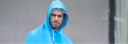 捷达 自行车单人雨衣男女EVA环保时尚大帽檐有反光条加长加大便携雨披 冰蓝款 晒单实拍图