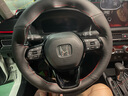 私房工造适用于本田22款十一代思域/型格专用手缝方向盘套全包围把套 黑色带孔红线 实拍图