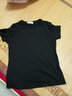 艾路丝婷夏装短袖T恤女上衣韩版修身圆领纯色棉体恤TX3361 黑色 165/88A/L 实拍图