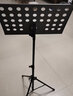 阿萨娜丝（Asanasi）谱架 带话筒支架加粗乐谱架古筝小提琴吉他通用可升降折叠大谱台 畅卖款黑色 实拍图