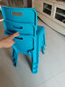 禧天龙（Citylong）福娃椅家用宝宝椅小板凳弧形凳腿塑料靠背加厚防滑小凳子 【孔雀蓝】加厚靠背凳 20cm -30cm 实拍图