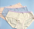 啄木鸟内裤女纯棉全棉抗菌无痕抑菌夏天女式中腰大码女士三角裤短裤头 浅黄+香槟+浅兰+浅粉 M（80-100斤） 实拍图