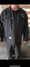 真维斯（Jeanswest）夹克男士2026春季牛仔夹克痞帅潮工装翻领外套男黑灰色4XL 实拍图
