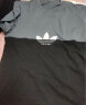 adidas居家纯棉拼接运动上衣圆领短袖T恤男装夏季阿迪达斯三叶草 黑色/蓝 XS(参考身高:167~172CM) 实拍图