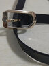 卡帝乐鳄鱼（CARTELO）女士镶钻皮带牛皮腰带韩版装饰裙带情人节简约百搭针扣生日礼物 黑色8119 实拍图