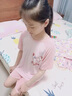 真维斯女童睡衣夏季儿童莫代尔家居服两件套小女孩休闲夏款舒适宽松套装 【撞色款】粉/J纯色 150 实拍图