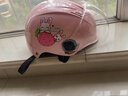 Andes HELMET小孩儿童3c头盔电动车头盔可爱卡通女童夏季防雨女安全帽四季通用 卡其熊【3C认证】送耳朵透明短镜 均码 实拍图