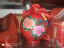 信德恒 石榴瓶景德镇陶瓷酒瓶酒坛酒缸酒罐青花白酒密封罐酒壶酒具球瓶 10斤颜色釉红色牡丹 实拍图
