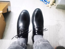 阿猫顿  商务皮鞋男正装鞋休闲系带英伦皮鞋男士伴郎新郎结婚西装鞋子 尖头商务皮鞋黑色 39 实拍图