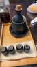 南山先生 微醺温酒器酒杯酒具套装烫酒壶家用温酒壶陶瓷黄酒白酒烫酒器 4杯+黑陶温酒器+恒温底座+竹盘 温酒器 实拍图