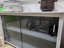 四季沐歌厨房置物架橱柜餐边收纳柜碗柜微波炉烤箱落地置物储物柜用具大全 【钢化玻璃+岩板】白3层120长 实拍图
