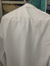 卡度顿白衬衫男长袖春秋新款男士商务休闲纯色免烫修身职业正装工装衬衣 白色 6XL 实拍图