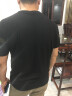 圣彼威朗 加肥加大码短袖t恤男胖子肥佬体恤潮牌胖人衣服大码半截袖打底衫 DX053黑色 XXL(170-190斤) 实拍图