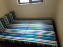 随派 沙发床多功能折叠小户型 布艺沙发床两用可拆洗 蓝条纹绸面 1.45米乳胶款 晒单实拍图