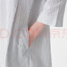 MUJI Labo 女式 棉双层纱织连衣裙 BFI92C3S 裙子 蓝色X条纹 XS-S（155/80A） 实拍图