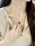 纪思梵轻奢时尚首饰四叶草项链女莫桑钻圣诞情人节生日礼物送女友 经典款黑玛瑙（双面玛瑙） 实拍图