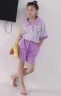 似晨缤纷女童夏季套装短袖POLO衫韩版中大童学院风女孩运动短裤儿童两件套 紫色套装 150 晒单实拍图