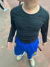 YIPAI儿童紧身衣训练服男女篮球服足球跑步运动训练打底速干小孩健身衣 全黑两件套(薄款) 28码/135-140,60-70斤左右 实拍图