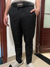 罗蒙（ROMON）九分休闲裤男春秋百搭小脚男士薄款修身透气商务高级垂感西装裤子 黑色九分 32 136-145斤 实拍图