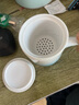 午间陶瓷茶杯带盖过滤泡茶杯办公杯家用水杯茶水分离杯快客杯一壶三杯 经纬办公杯【亚光红】 实拍图
