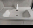 浪鲸浴室柜洗手盆柜组合陶瓷一体盆奶油风卫生间洗脸盆柜组合洗漱台 珍珠白|储物镜柜110cm 实拍图