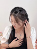 沫兰（MOLADY）S999足银项链女士吊坠锁骨链轻奢侈首饰女生生日纪念日礼物 [真爱托帕石]心中有你项链*礼盒 实拍图