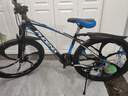 凤凰上海凤凰山地车自行车男士女式学生成人变速宽胎越野公路赛单车 【铝架/全套竞速轴承】六刀消黑 26寸30速【建议身高158-188cm】 实拍图