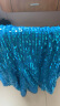 忆爱爱莎公主裙女童冰雪奇缘夏季长裙礼物艾莎连衣裙儿童艾莎裙子拖尾 蓝色亮片裙拖尾+7件套 110cm 晒单实拍图