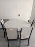 风之意 餐桌 北欧实木餐桌日式可折叠餐桌椅组合现代简约多功能家用饭桌FR-102 黑色（加厚岩板） 一桌四椅（1.2米） 实拍图