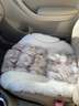 明仔狐狸毛纯羊毛汽车坐垫冬季毛绒短毛皮毛一体单片三件套男女士通用 1片坐垫-珍珠白 实拍图
