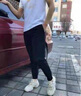 皮尔卡丹休闲裤男春夏季薄款大码300斤男士宽松裤子男士运动跑步冰丝长裤 黑色直筒+深灰束脚【常规款】 2XL 实拍图