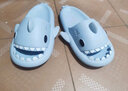 迟到时光鲨鱼拖鞋男居家新品厚底软底防滑凉拖鞋男士四季室内凉拖鞋女外穿 雾霾蓝【升级款】 36-37 【适合36-37码】 实拍图