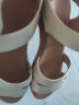 红蜻蜓夏季女鞋夏季新款女凉鞋舒适妈妈凉鞋坡跟软底女凉鞋WTK23336 米白色 39 晒单实拍图
