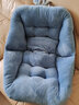 安布安奇日式懒人地板榻榻米坐垫全包一体办公室靠背绑带椅子垫加厚回弹美 一体坐垫-兔耳朵蓝 实拍图
