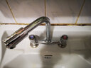 淘果（TAOGUO）老式面盆双孔冷热水龙头洗脸盆15公分中距三孔厨房双把洗菜盆龙头 B款【转动款】 实拍图